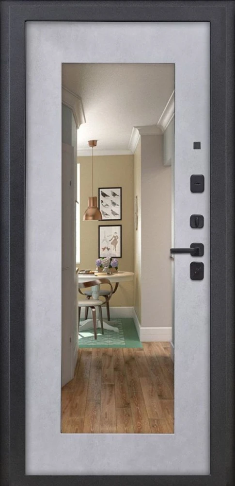 Входная дверь ДвериПРО Модель L-49 ФЛЗ-603 Бетон снежный DPRO201346 внутренняя сторона